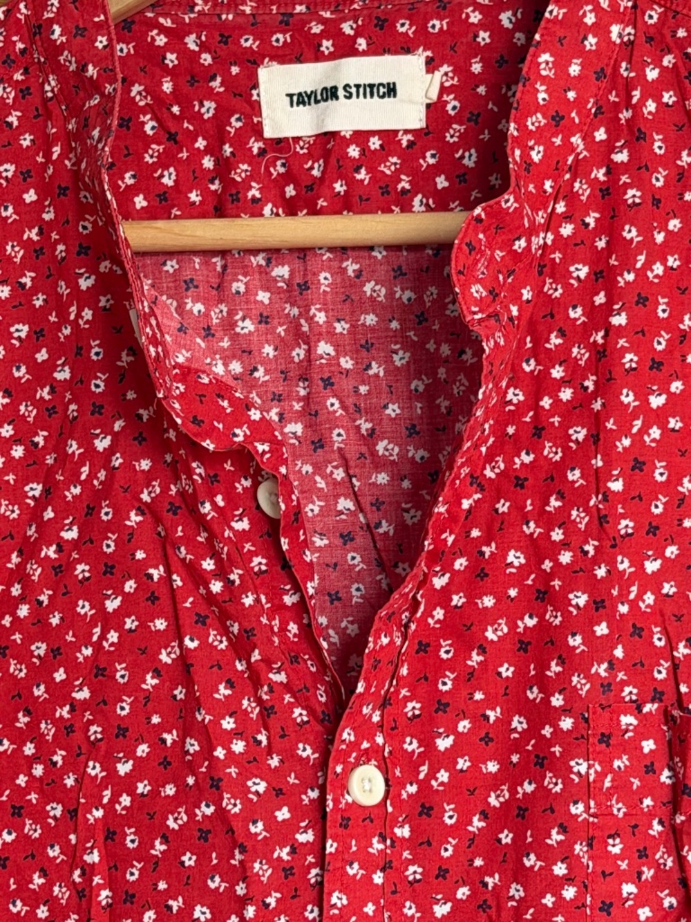 Taylor Stitch - The Jack - Men’s Short Sleeve Shirt - Red Band Collar - L/42 - Picture 2 of 3